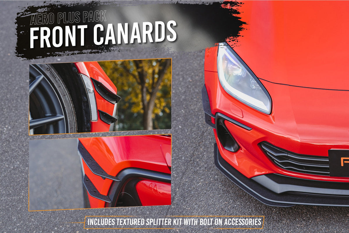 Flow Designs - ZD8 BRZ Full Lip Splitter Set (TEXTURED BLACK)