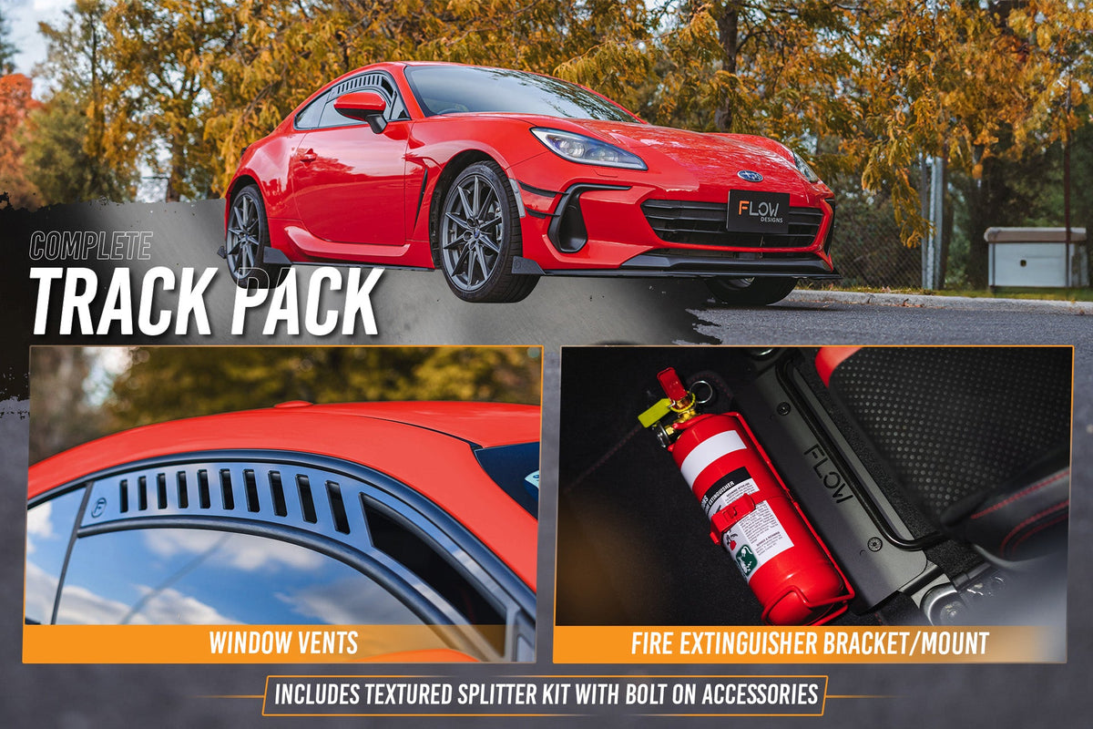 Flow Designs - ZD8 BRZ Full Lip Splitter Set (TEXTURED BLACK)