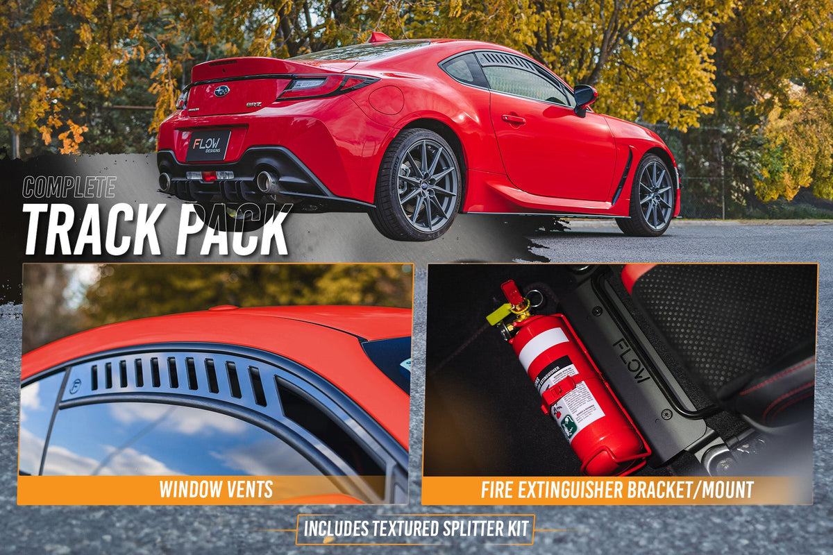 Flow Designs - ZD8 BRZ Full Lip Splitter Set (TEXTURED BLACK)