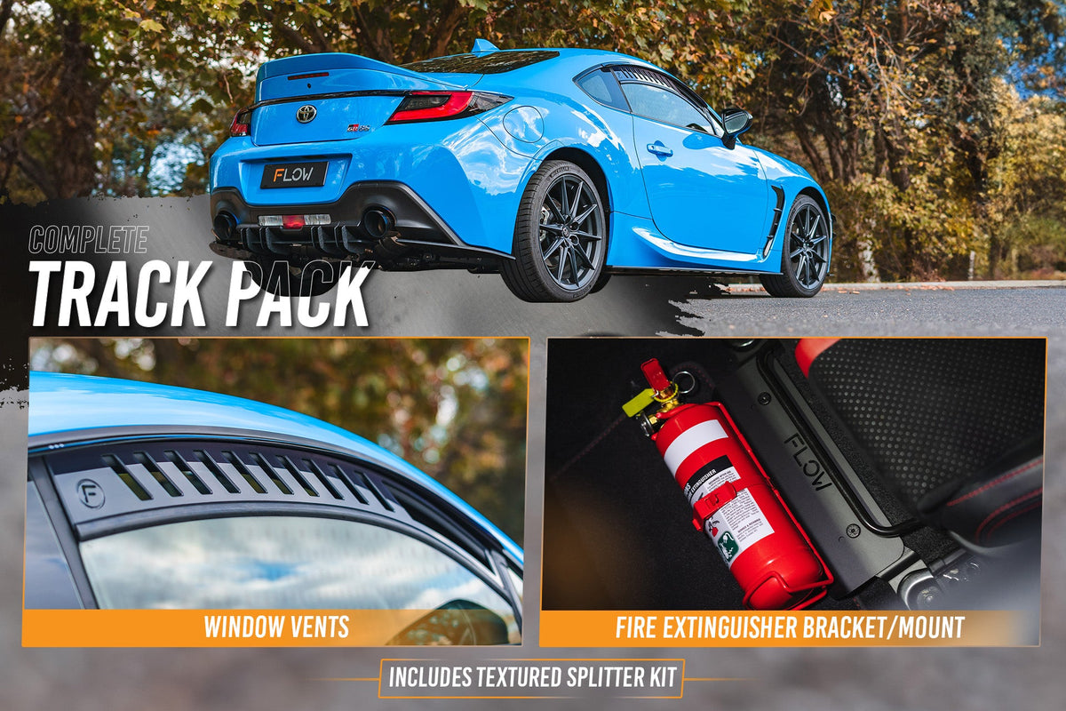 Flow Designs - GR86 ZN8 Full Lip Splitter Set (TEXTURED BLACK)