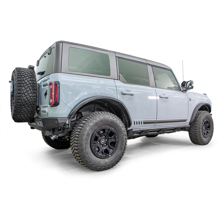 Turn Offroad 2021+ Ford Bronco Rock Sliders 4-Door - RS1-M4 for 2021-2026 Ford Bronco - side view