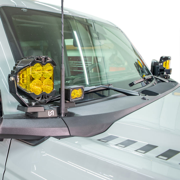 Turn Offroad 2021+ Ford Bronco Billet Pod Light Mount (PAIR) - LB1-M1 for 2021-2026 Ford Bronco - installed view