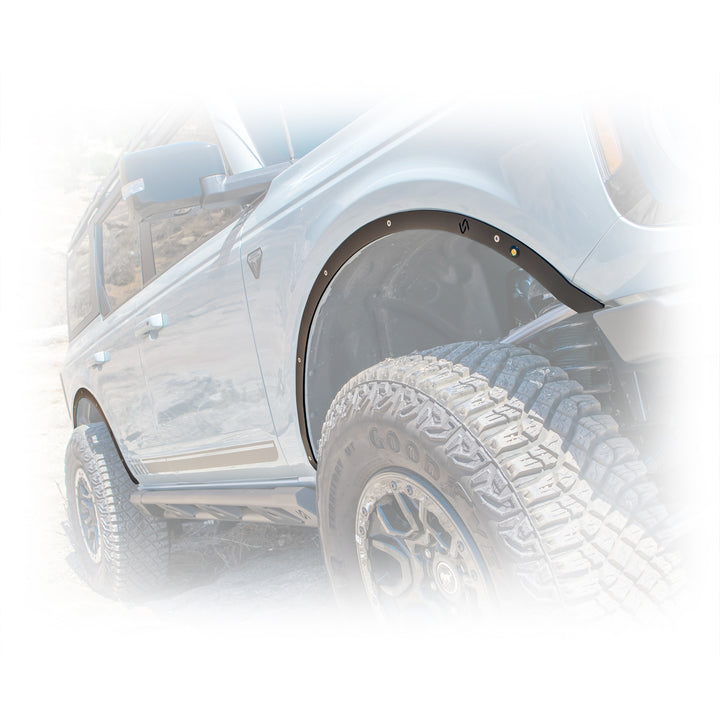 Turn Offroad 2021+ Ford Bronco Fender Deletes - FD1-AD for 2021-2026 Ford Bronco - angle view