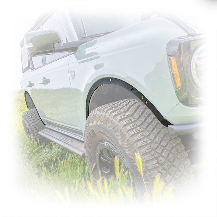 Turn Offroad 2021+ Ford Bronco Fender Deletes - FD1-AD for 2021-2026 Ford Bronco - front view