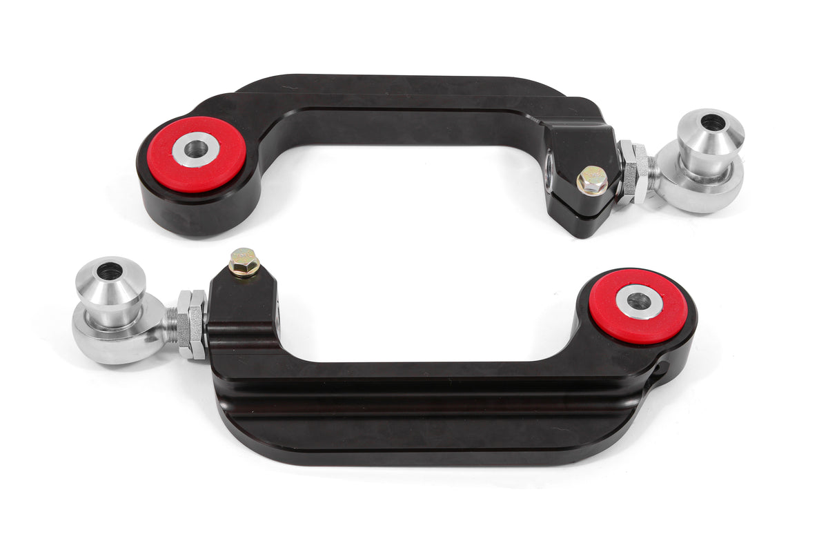 BMR 15-23 S550 Mustang Billet Aluminum Camber Links Adjustable (Poly/Rod ends) - Black Anodized - UCA762