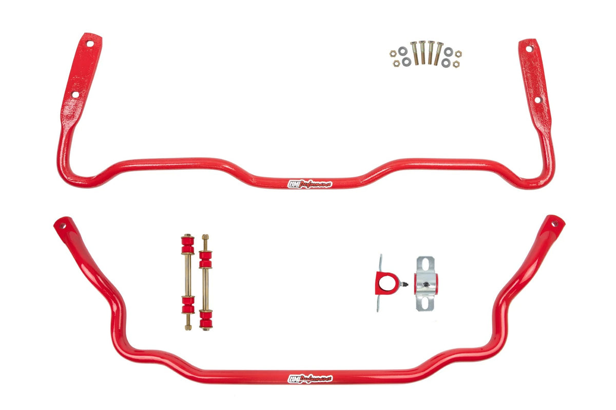 UMI 78-96 GM B-Body Front & Rear Sway Bar Kit - Red - 363534-R - product photo
