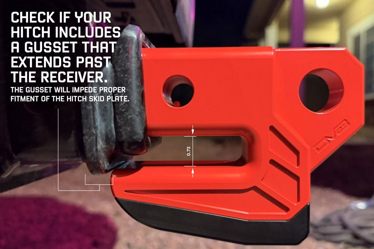 DV8 Offroad - DV8 Xtract 2" Hitch Skid Plate - UNHS-01RD