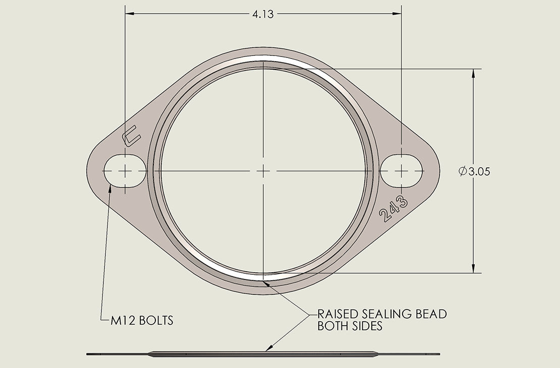 Cobb 3in 2-Bolt Exhaust Gasket - UNI-001-243
