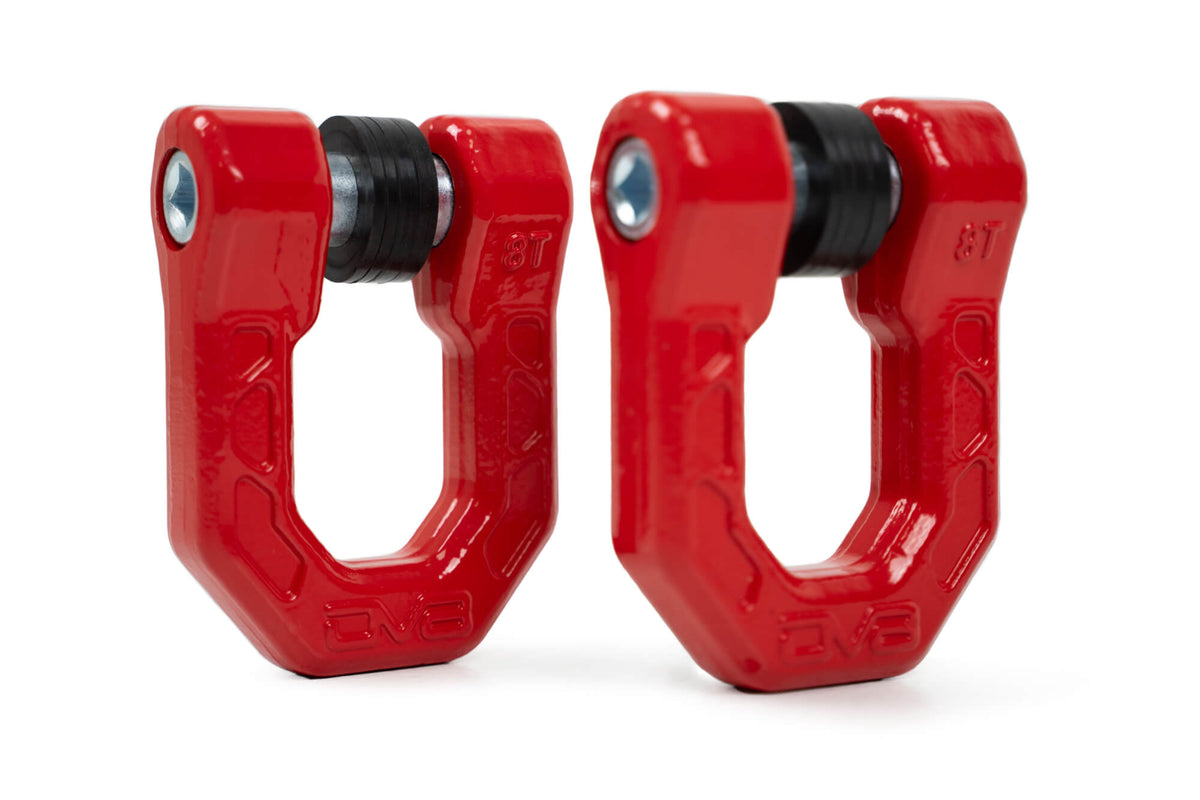 DV8 Offroad - Red DV8 Elite Series D-Rings (Pair) - UNSK-01RD