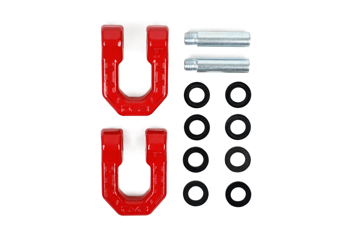 DV8 Offroad - Red DV8 Elite Series D-Rings (Pair) - UNSK-01RD