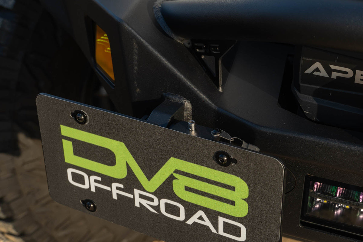DV8 Offroad - Universal Quick Release D-Ring License Plate Mount - LPUN-01