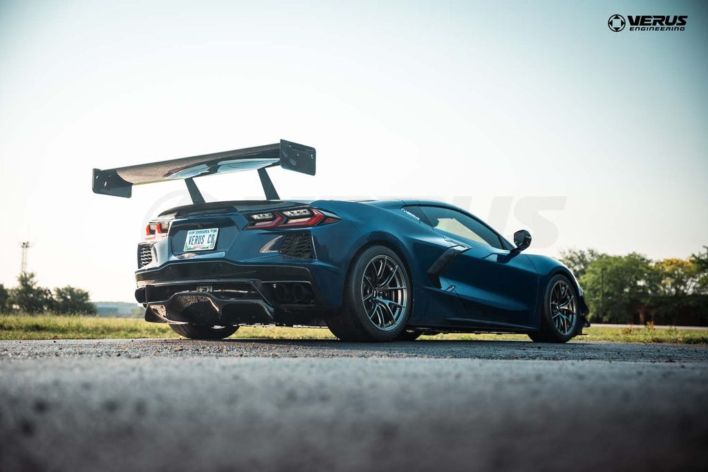 Verus - Swan Neck V1X Rear Wing Kit - Corvette Stingray (C8) - A0733A