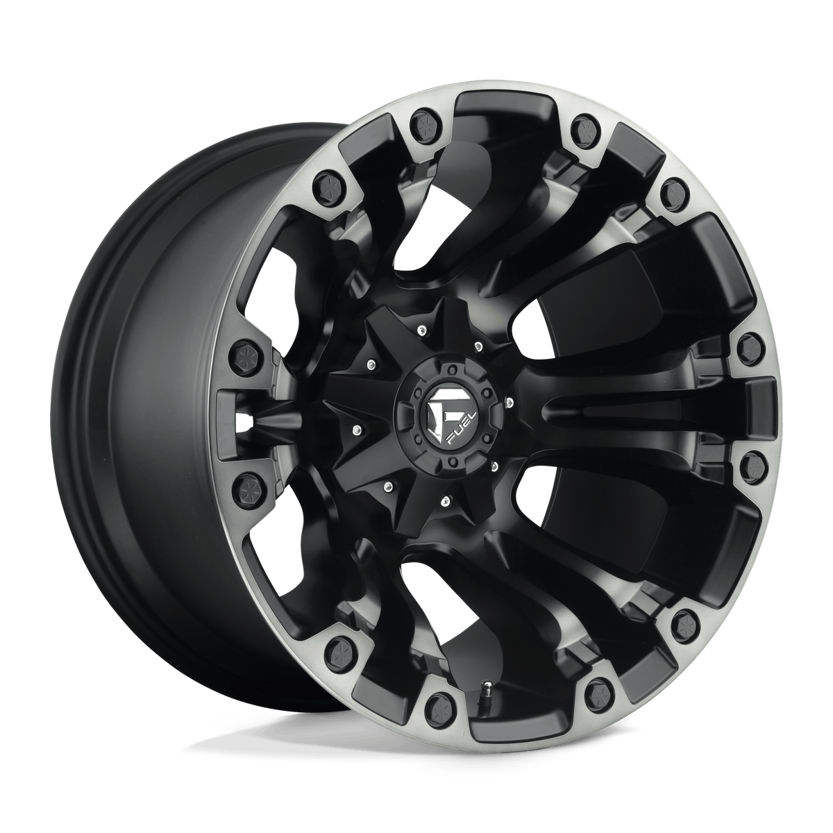 Fuel Off-Road D851 18X9 Matte Black Gray Tint 8x165.1 -12mm