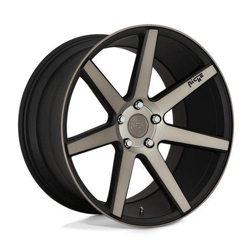 Niche 1PC M150 Verona 20X10.5 5X112 +27MM Matte Black Machined