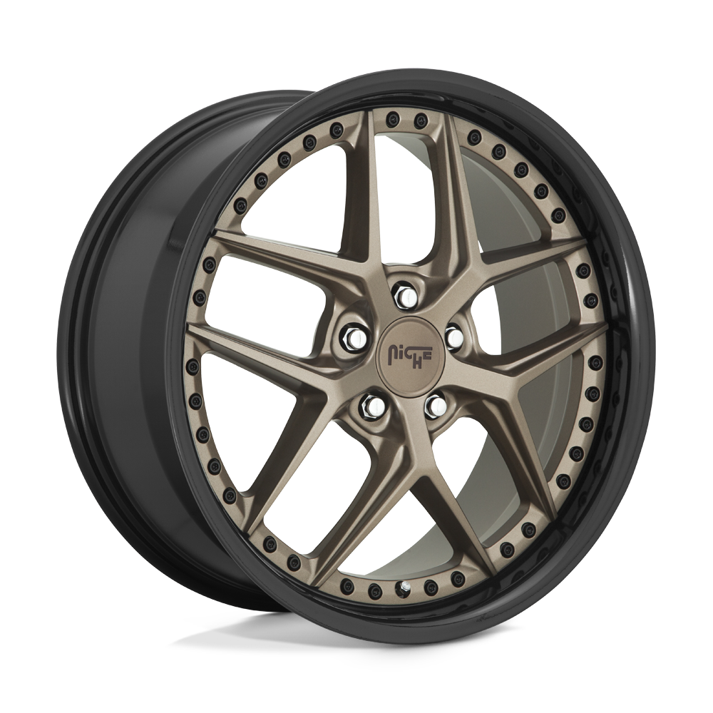 Niche 1PC M227 Vice 20X10.5 5X115 +20MM Matte Bronze Black Bead Ring