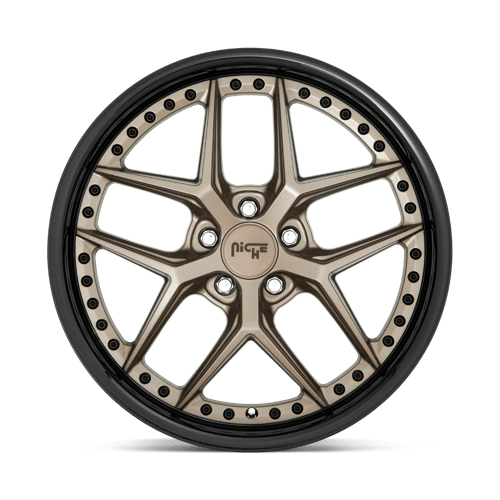 Niche 1PC M227 Vice 19X8.5 5X114.3 +35MM Matte Bronze Black Bead Ring