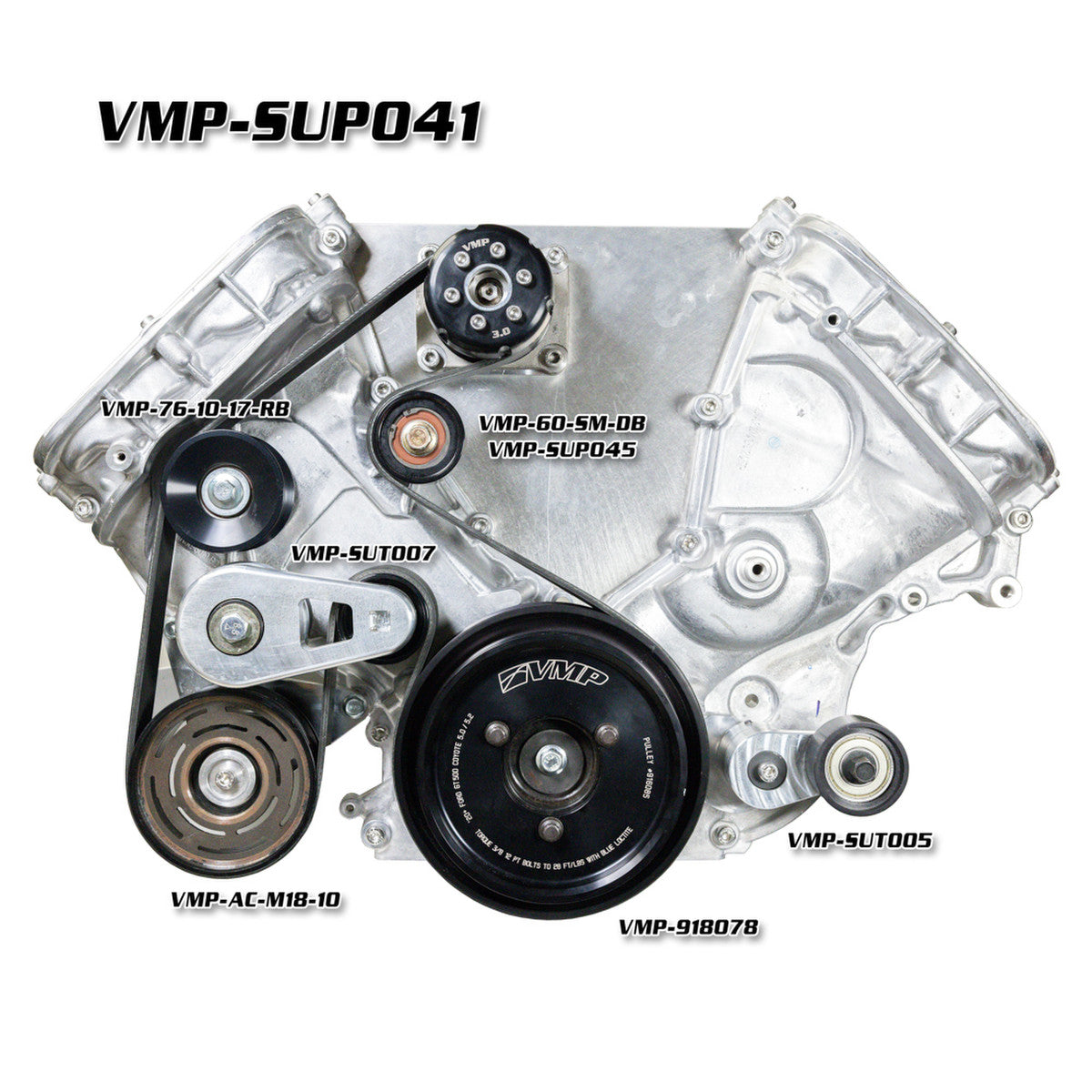 VMP Performance 20+ Predator 5.2L w/ AC 10-Rib Upgrade Kit - 20 Percent OD - VMP-SUP041