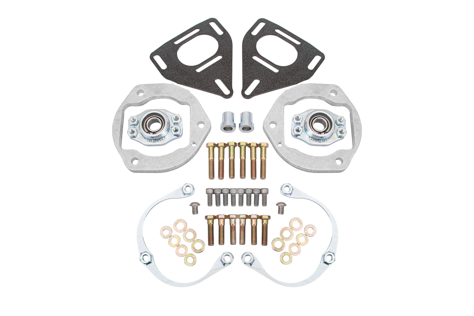 BMR 16-24 Chevy Camaro Caster Camber Plates - Black Hammertone - WAK360H