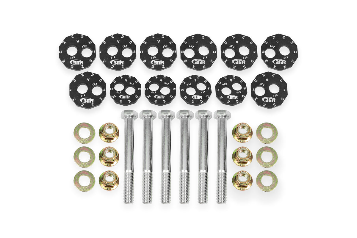 BMR 06-13 Chevrolet Corvette C6 Z06 / 09-13 ZR1 Camber Bolt Kit - Black Anodized - WAK562