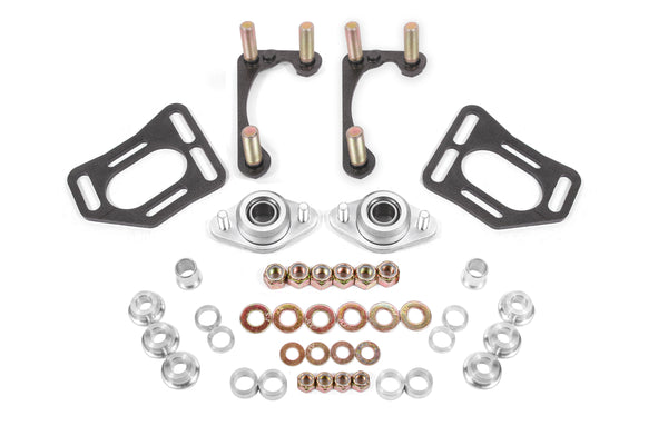 BMR 90-93 Fox Mustang Caster Camber Plates - Black Hammertone - WAK731H