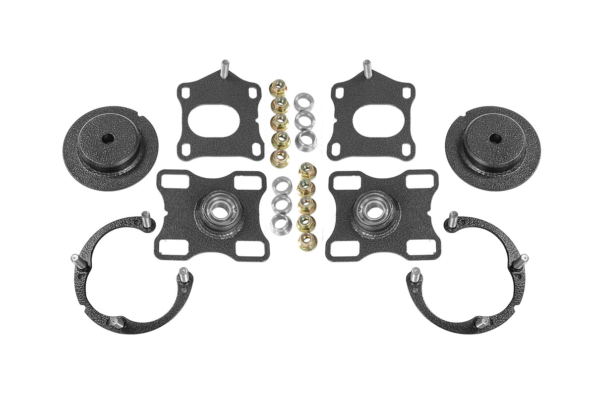 BMR 11- 14 Ford Mustang / Shelby GT500 Caster Camber Plates - Black Hammertone - WAK751H