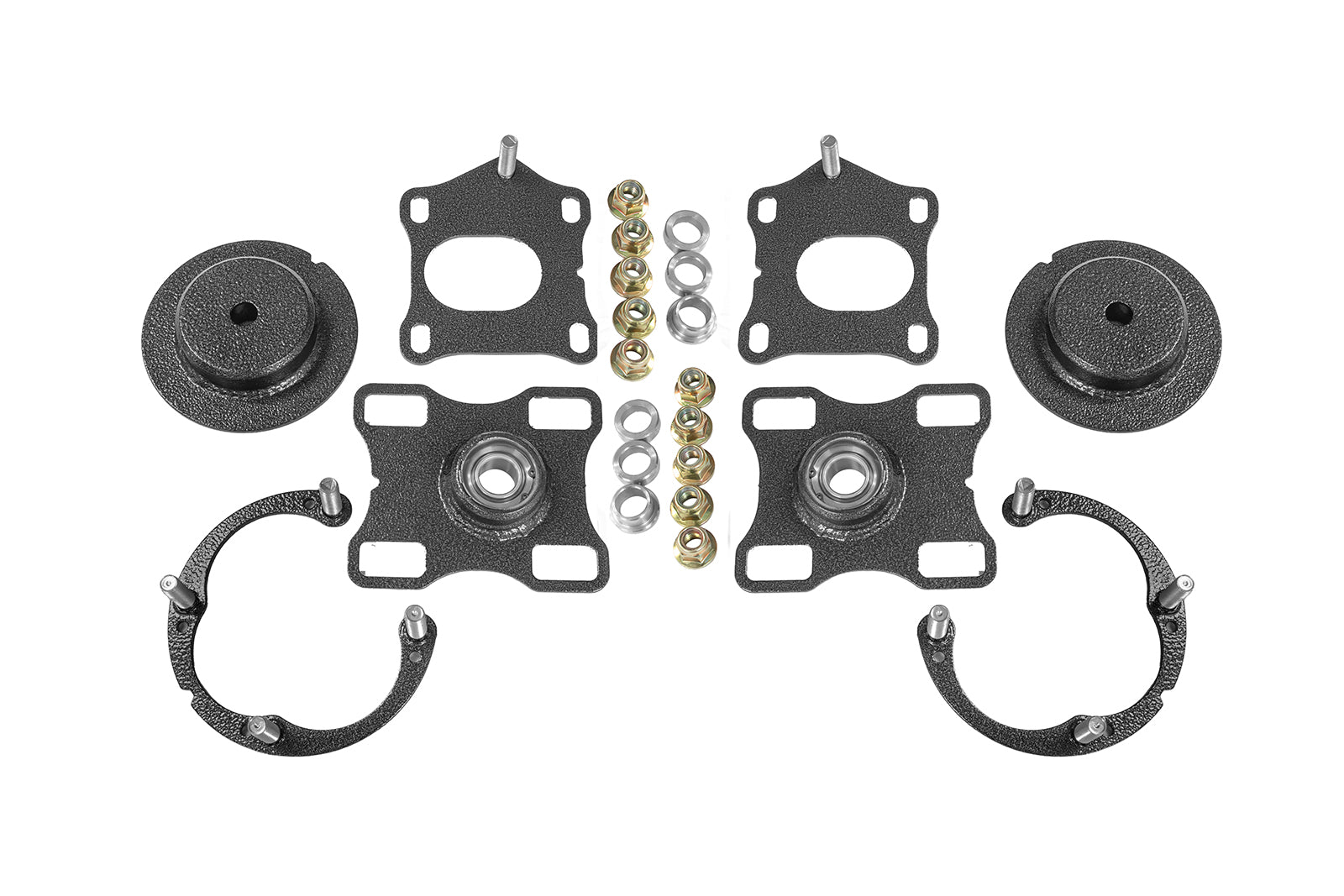 BMR 11- 14 Ford Mustang / Shelby GT500 Caster Camber Plates - Black Hammertone - WAK751H