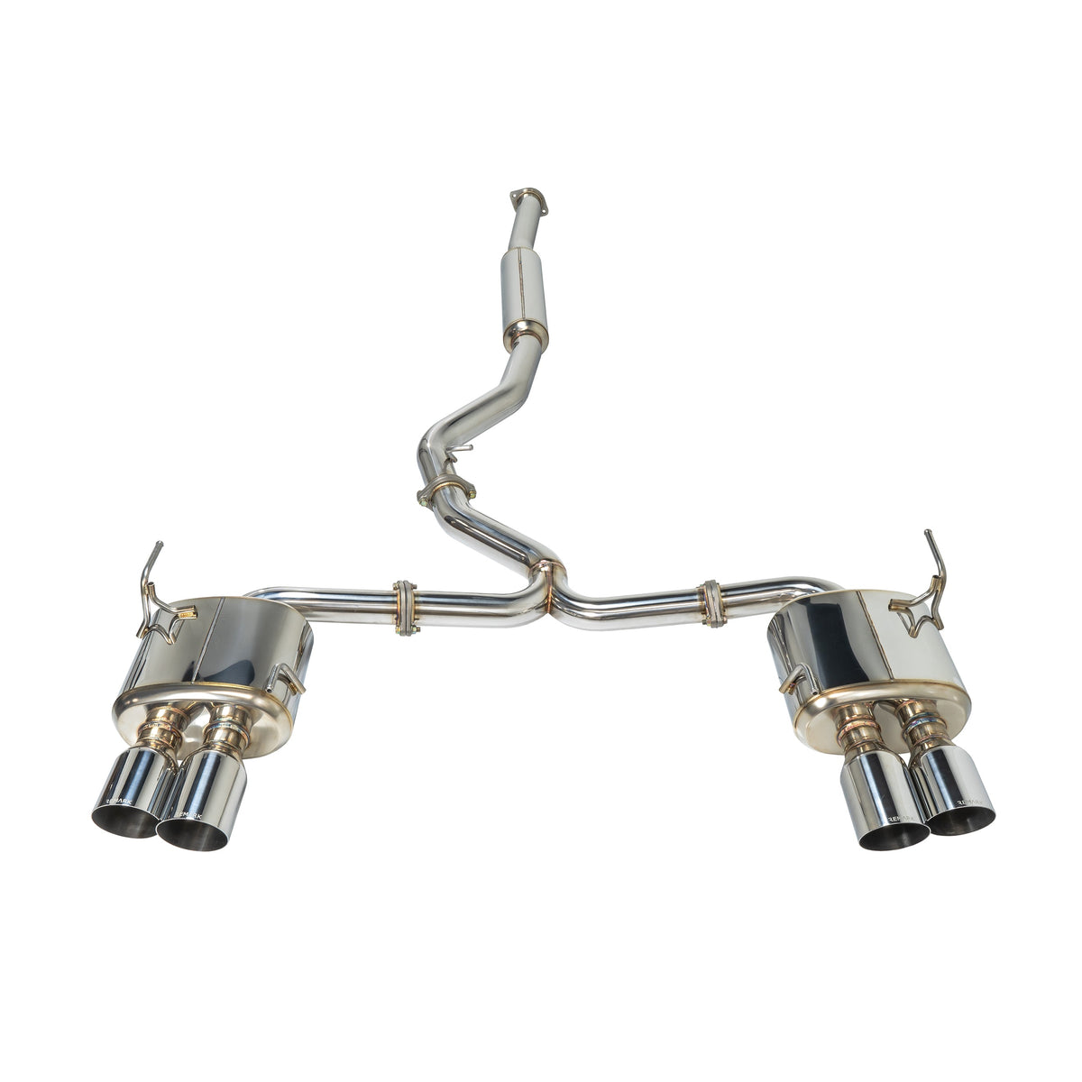 Remark 2015+ Subaru WRX/STi 4in Quad Cat-Back Exhaust Stainless Single Non-Resonated - RK-C4076S-01