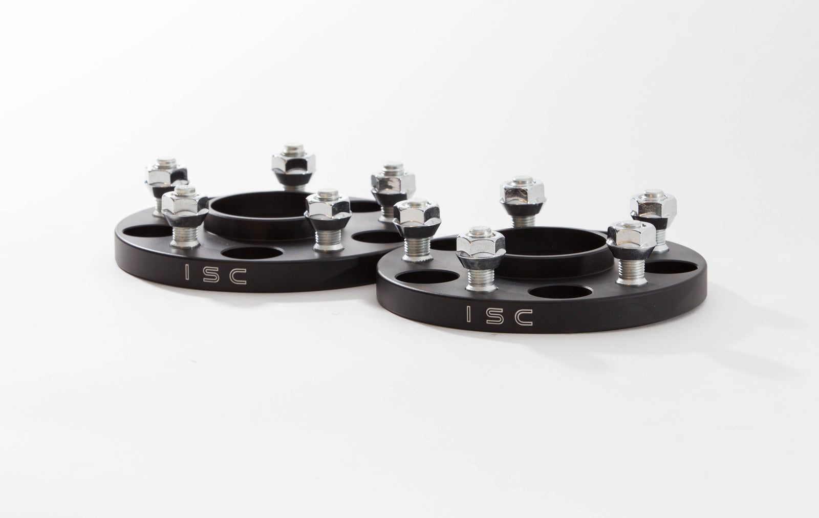 ISC Suspension Nissan 5x114.3 Hub Centric (66 Hub Bore) Wheel Spacers 15mm Black (Pair) - WSNS15B