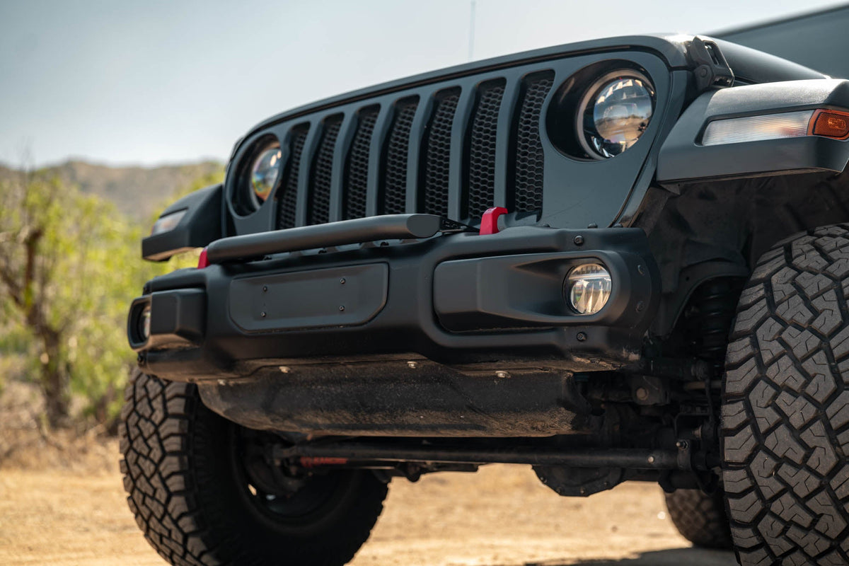 DV8 Offroad - 2018+ Wrangler JL Push Bar for Mopar Rubicon Steel Bumper - LBJL-13