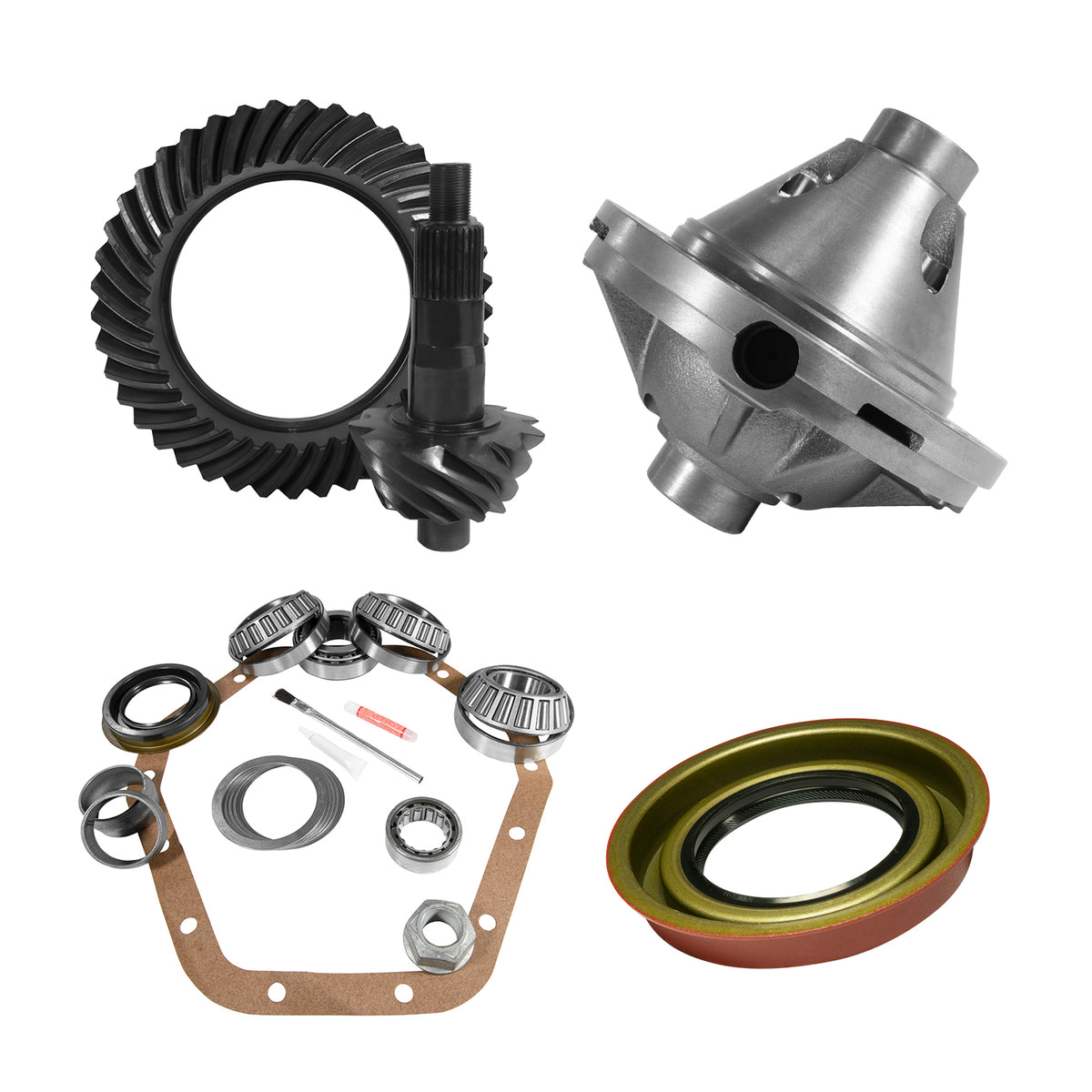 Yukon 10.5in GM 14 Bolt 3.73 Rear Ring & Pinion Install Kit 30 Spline Positraction - YGK2125