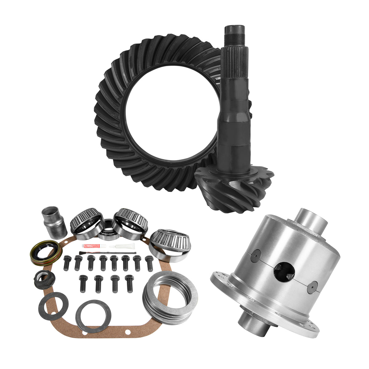 Yukon 10.5in Ford 3.73 Rear Ring & Pinion Install Kit 35 Spline Positraction - YGK2152