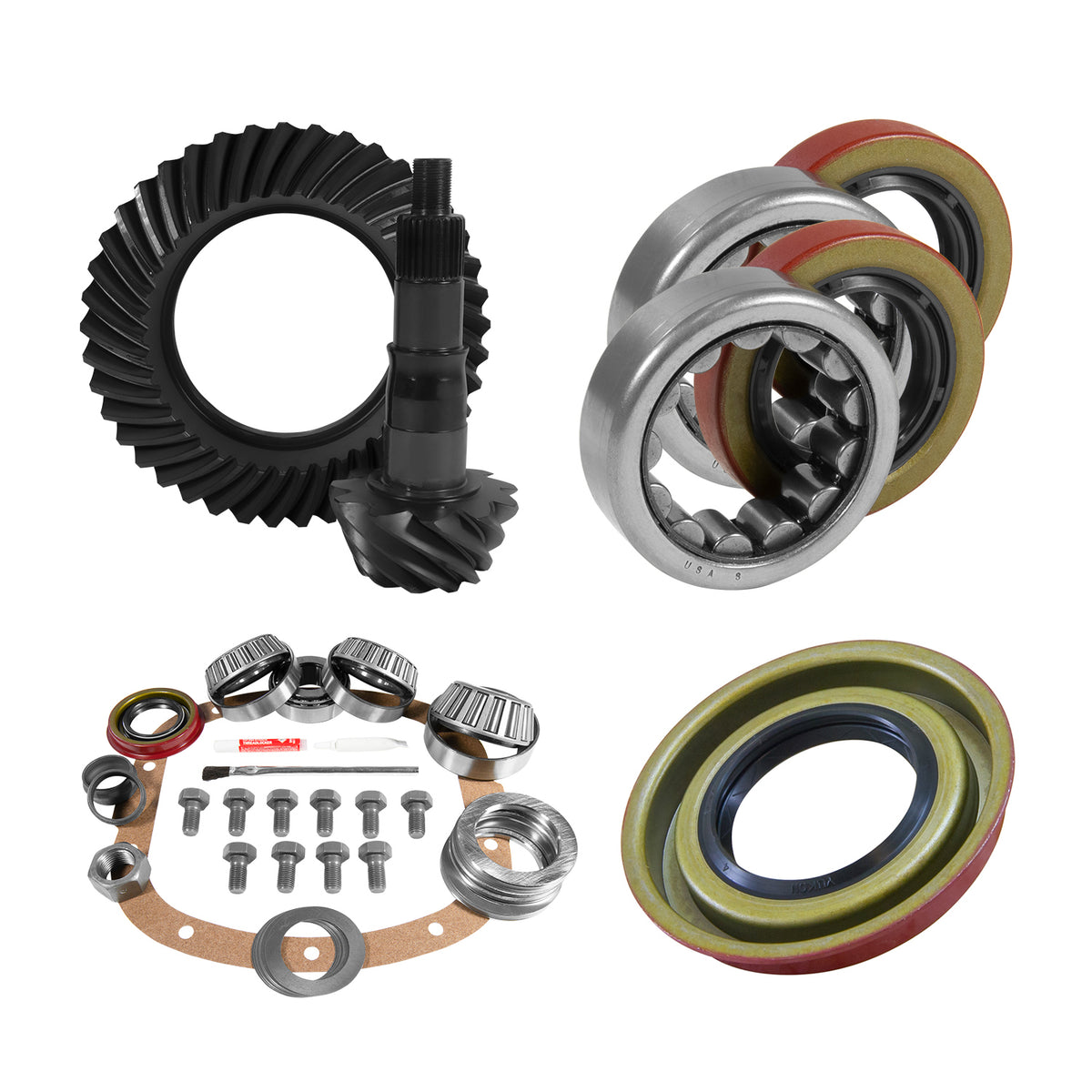 Yukon 7.5in/7.625in GM 3.23 Rear Ring & Pinion Install Kit 2.25in OD Axle Bearings - YGK2236