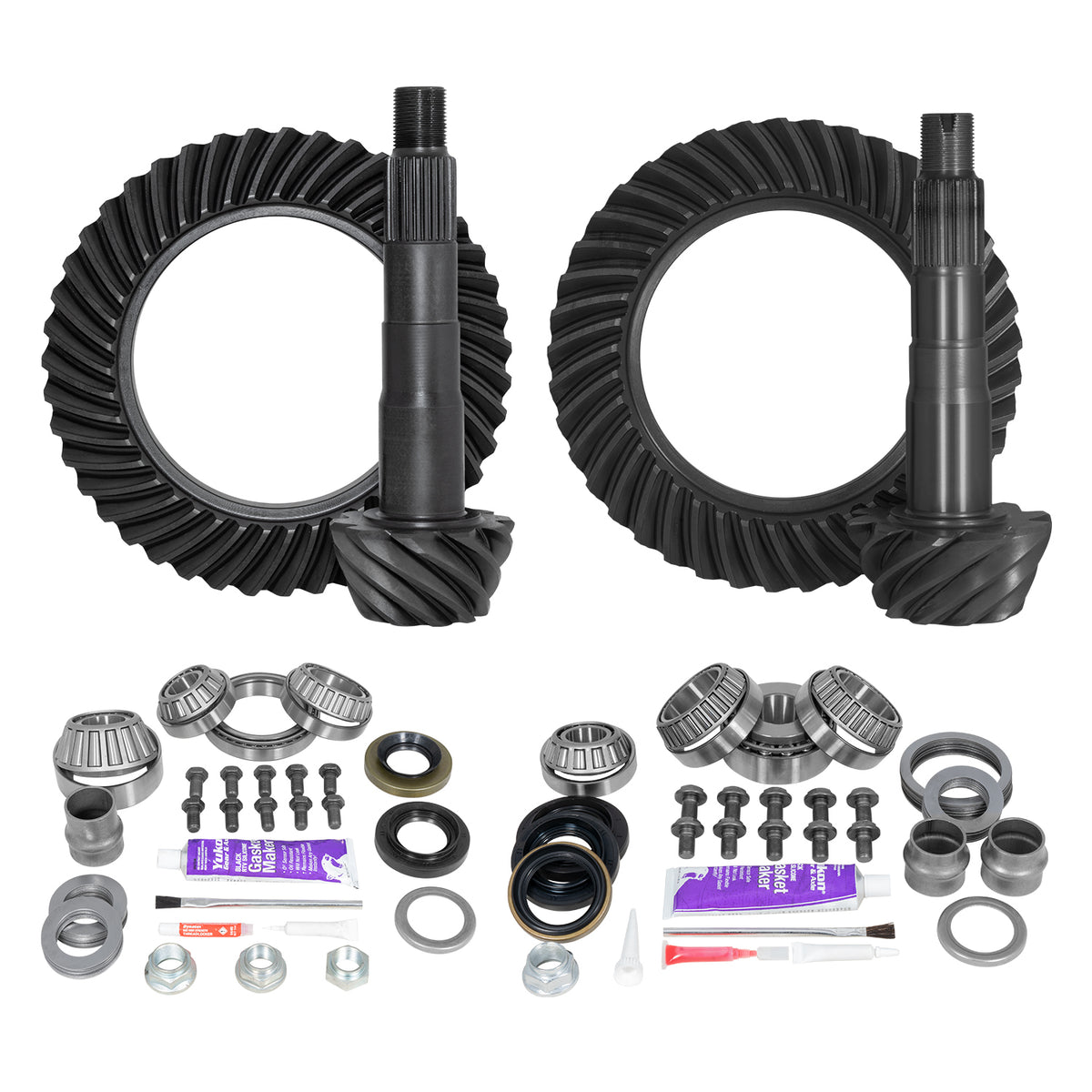 Yukon Ring & Pinion Gear Kit Front & Rear for Toyota 8/8IFS Diff (w/Factory Locker) 4.30 Ratio - YGKT006-430-4