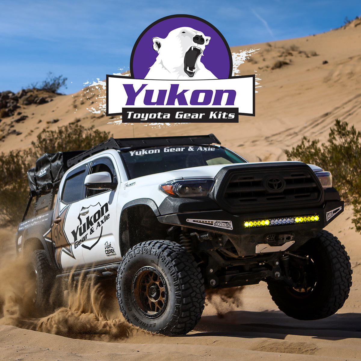 Yukon Gear Ring & Pinion Gear Kit Package Front & Rear with Install Kits - Toyota 8.2/8in. IFS - YGKT008-456LOC-4