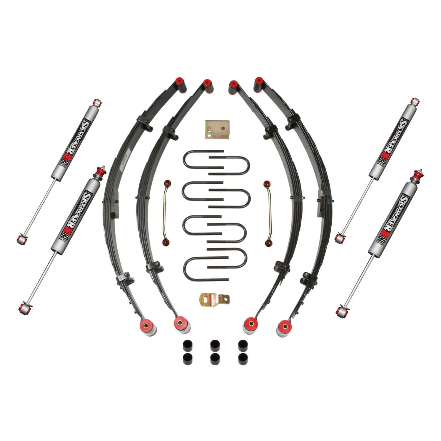 Skyjacker 87-95 Jeep Wrangler Yj 4 In. Susp. Lift Kit With ADX M2.0 Aluminum Monotube Shocks - YJ41BK-XM