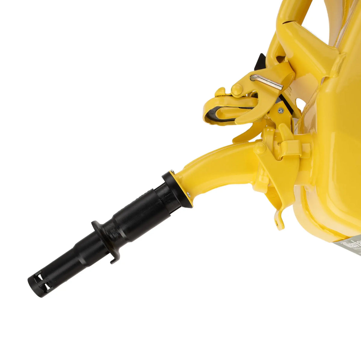 Wavian Yellow 10 litre steel jerry can 3025 — nozzle detail