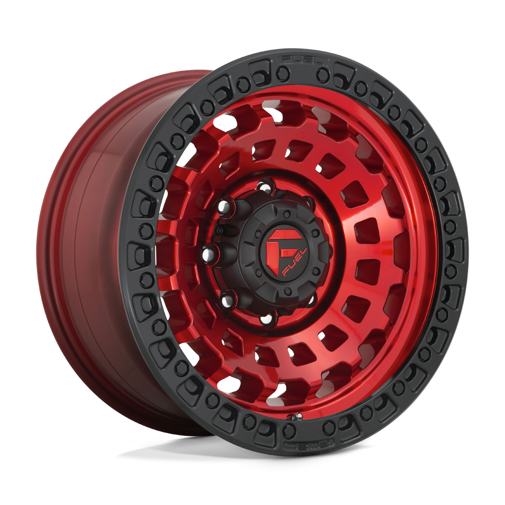Fuel Off-Road D632 17X8.5 Candy Red W/ Black Bead Ring 5x120.6 +34mm