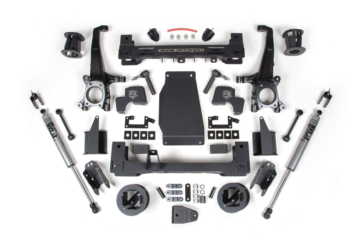 Zone Offroad 22-26 Toyota Tundra 6in Suspension Lift Kit w/ Fox Adventure Series Shocks - ZONT14F