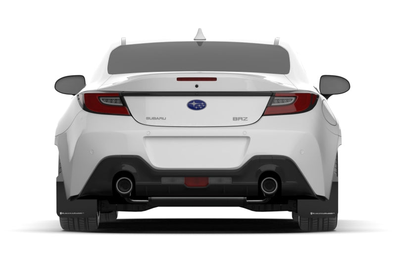 Rally Armor 22-24 Subaru BRZ / Toyota GR86 Black UR Mud Flap w/White Logo - MF99-UR-BLK-WH