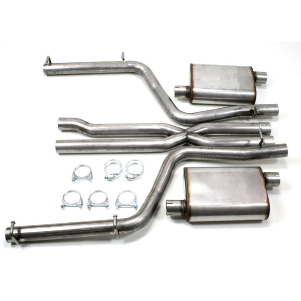 JBA 11-14 Chrysler/Dodge Cars 5.7L 409SS Dual Rear Exit Cat-Back Exhaust - 40-1602 for 2011-2014 Dodge Charger - front view
