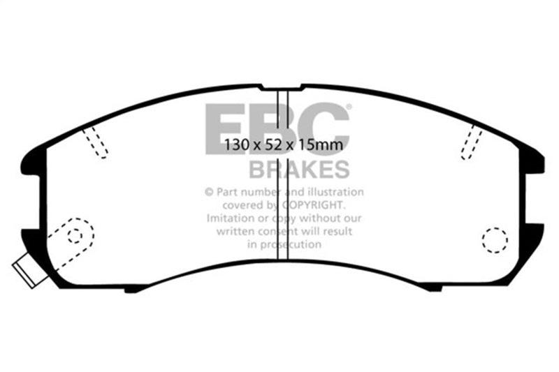 EBC 89-92 Ford Probe 2.2 Ultimax2 Front Brake Pads - UD399