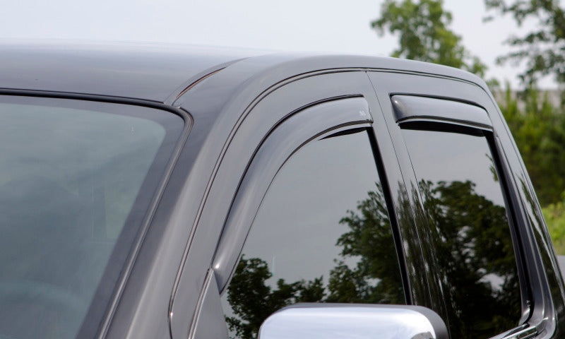 AVS 00-04 Nissan Frontier Crew Cab Ventvisor In-Channel Front &amp; Rear Window Deflectors 4pc - Smoke - 194627