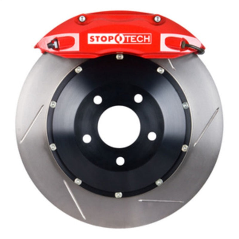 StopTech BBK 01-07 BMW M3 (E46) Rear 4 Piston 355x32 Red Calipers Slotted Two Piece Rotors - 83.137.0047.71