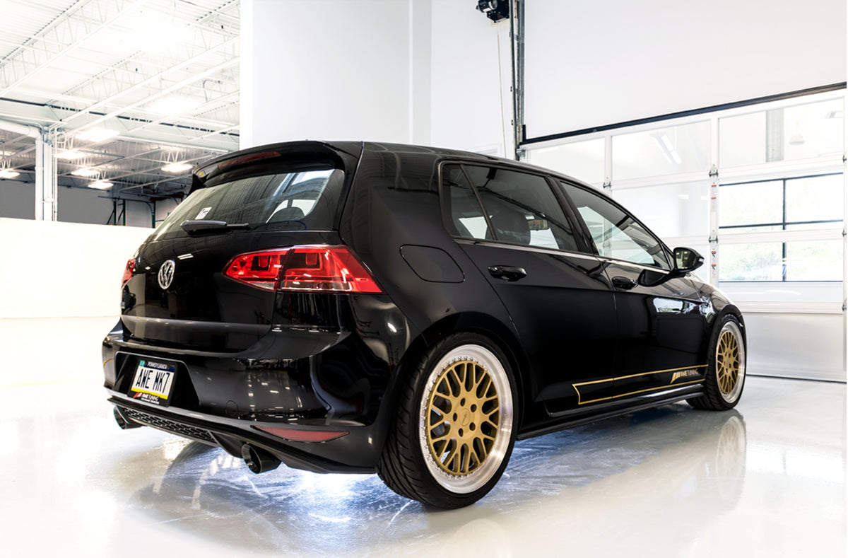 AWE Tuning VW MK7 GTI Touring Edition Exhaust - Diamond Black Tips - 3015-33050