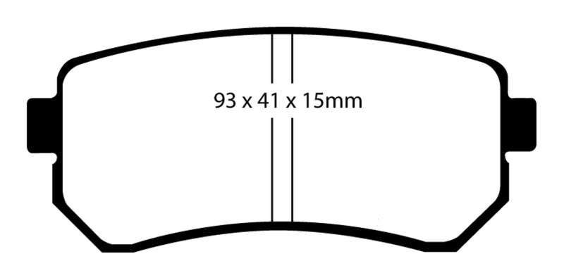 EBC 06-11 Hyundai Accent 1.6 Ultimax2 Rear Brake Pads - UD1157