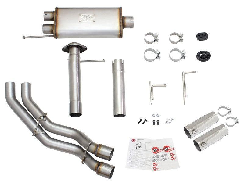 aFe Rebel Exhausts 3in SS Cat-Back 09-14 Ford F-150 4.6/5.0/5.4L w/ Polished Tips - 49-43080-P