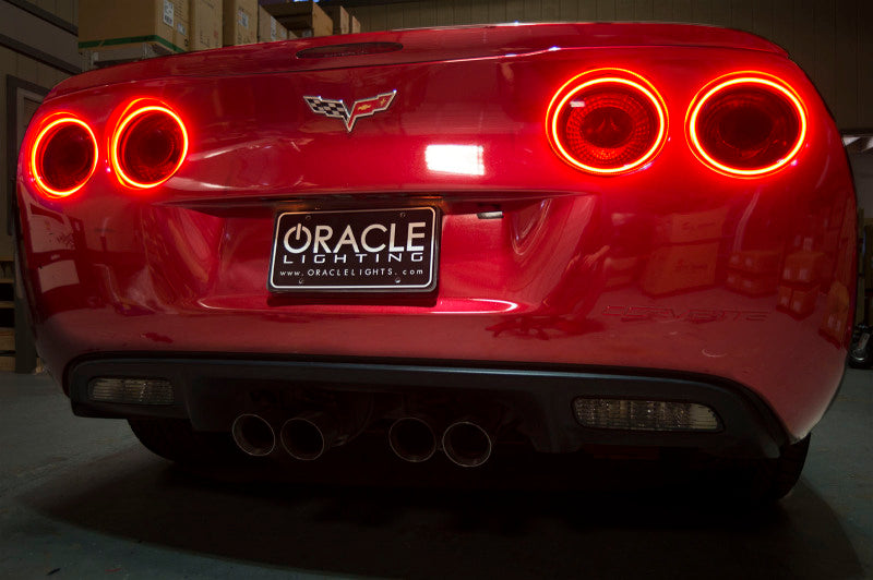 Oracle Chevrolet Corvette C6 05-13 LED Tail Light Halo Kit - Red SEE WARRANTY - 2542-003
