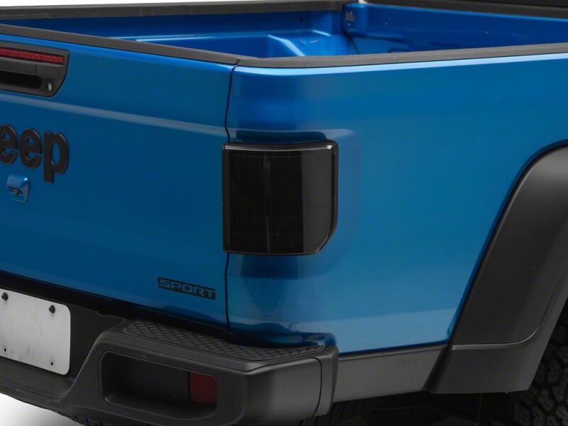 Raxiom 20-26 Jeep Gladiator JT Low Profile LED Tail Lights- Black Housing- Smoked Lens - JG27784 - close-up view 8