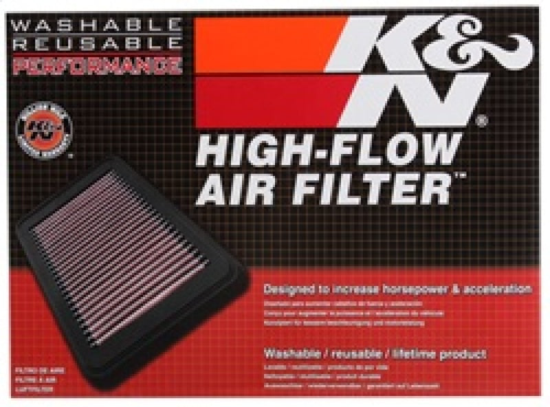 K&N Replacement Air Filter for Opel / Vauxhall / Saab 11.375in O/S L x 10.125in O/S W x 1.625in H - 33-2962