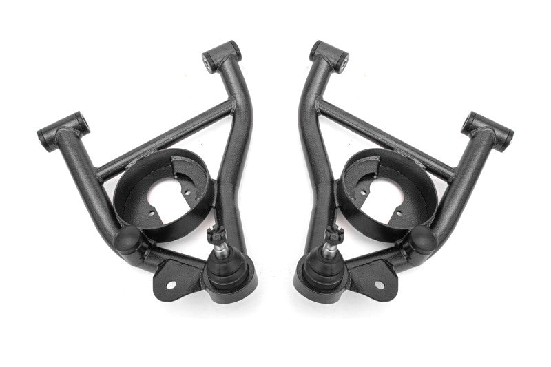 BMR 82-92 F-Body A-arms Lower DOM, Non-adj Delrin Bushings Spring Pocket - Black Hammertone - AAL331H